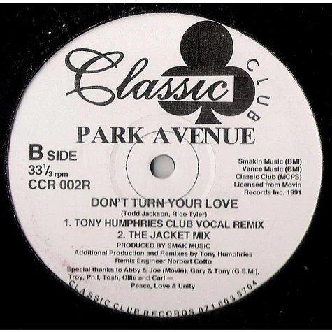 Park Avenue - Don't Turn Your Love