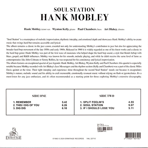 Hank Mobley - Soul Station Yellow Vinyl Edition