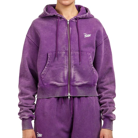 Patta - Femme Acid Wash Cropped Hooded Sweater