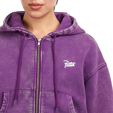 Patta - Femme Acid Wash Cropped Hooded Sweater