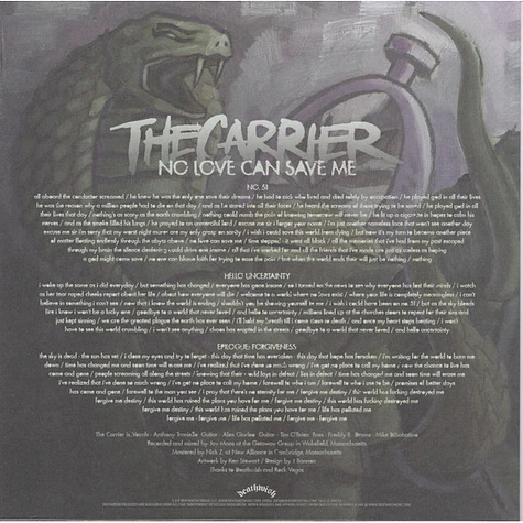 The Carrier - No Love Can Save Me