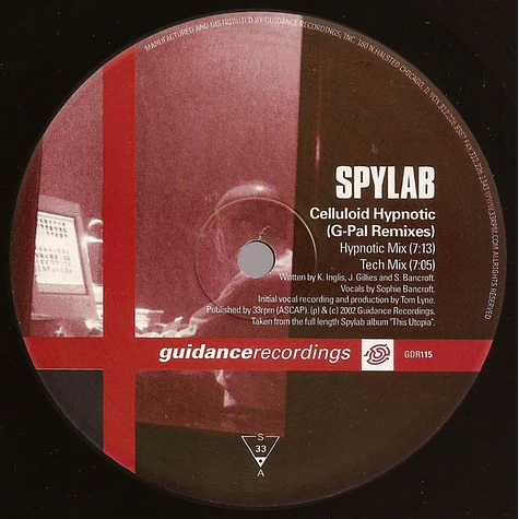 Spylab - Celluloid Hypnotic (G-Pal Remixes)