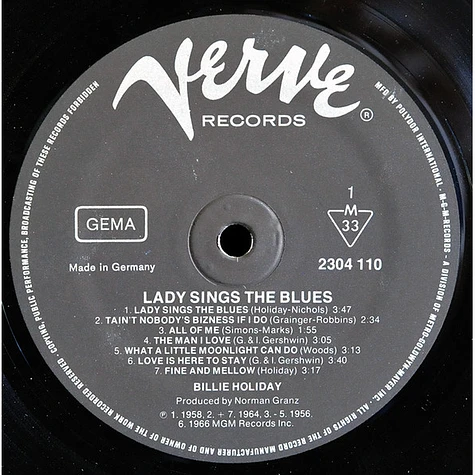 Billie Holiday - Lady Sings The Blues