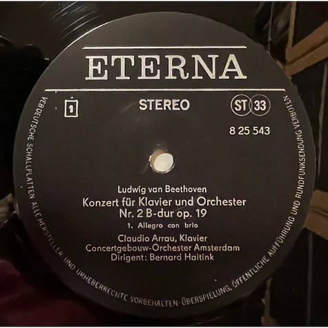 Ludwig van Beethoven, Claudio Arrau, Concertgebouworkest, Bernard Haitink - Konzert Für Klavier Und Orchester Nr. 2 B-dur Op. 19