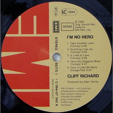 Cliff Richard - I'm No Hero