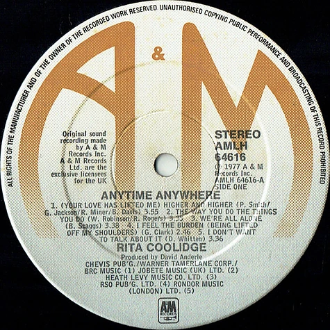 Rita Coolidge - Anytime... Anywhere