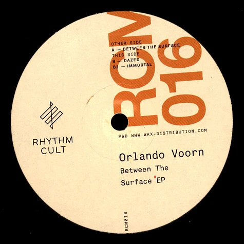 Orlando Voorn - Between The Surface Ep Splattered Vinyl Edition