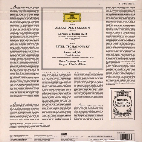 Claudio Abbado / BSO - Poeme De L'extase / Romeo Und Julia