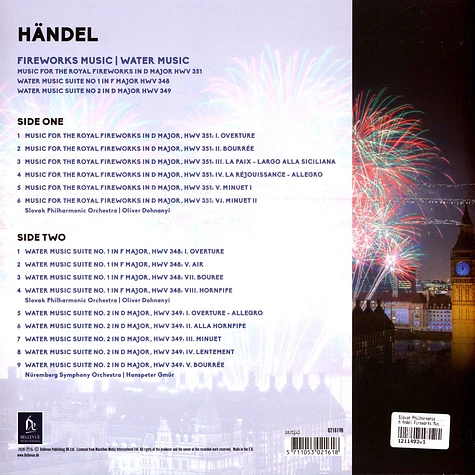 Slovak Philharmonic Orchestra - Nuremberg Symphony Orchestra - Händel Fireworks Music, Water Music