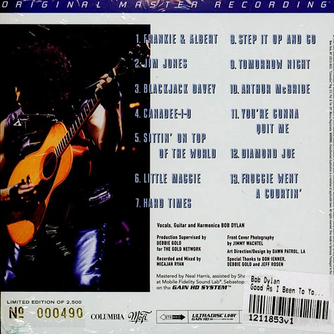 Bob Dylan - Good As I Been To You Numbered Hybrid SACD