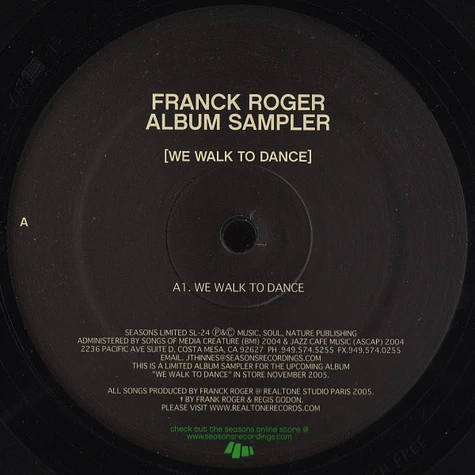 Franck Roger - We Walk To Dance (Album Sampler)