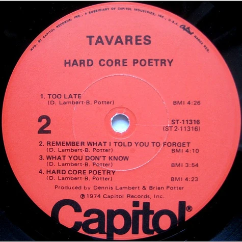 Tavares - Hard Core Poetry