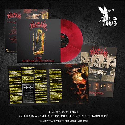 Gehenna - Seen Through The Veils Of Darkness The Second Spell Galaxy Transparent Red Black Vinyl Edition