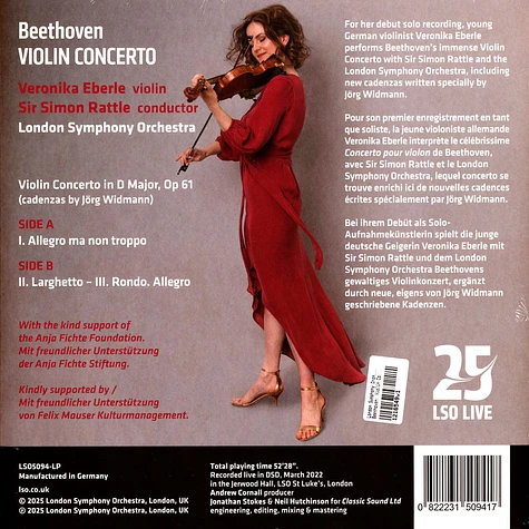 London Symphony Orchestra / Sir Simon Rattle / Veronika Eberle - Beethoven: Violin Concerto