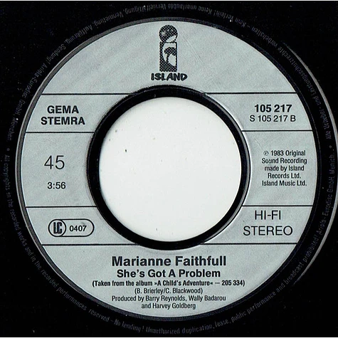 Marianne Faithfull - Running For Our Lives