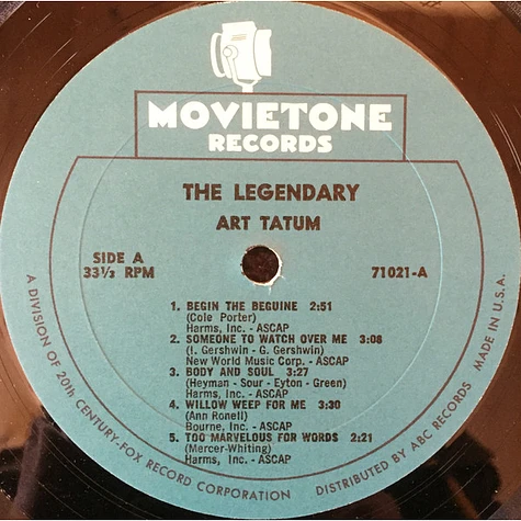 Art Tatum - The Legendary