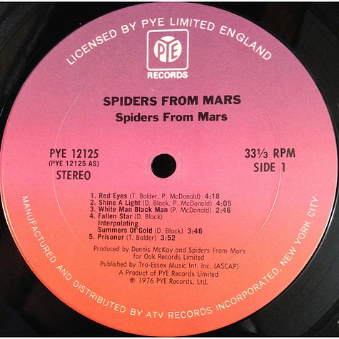 Spiders From Mars - Spiders From Mars