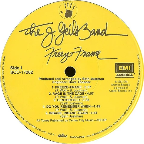 The J. Geils Band - Freeze-Frame