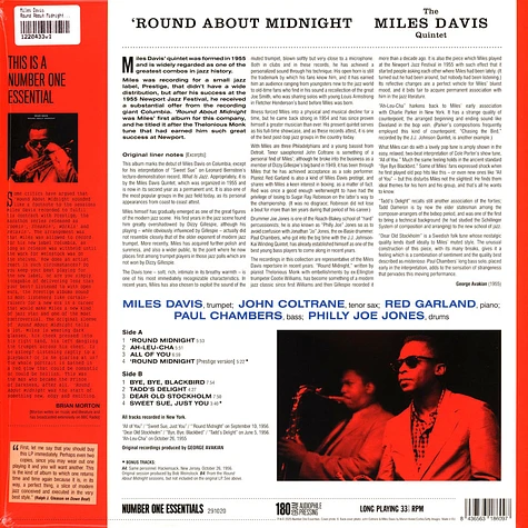 Miles Davis - Round About Midnight Limited Edition