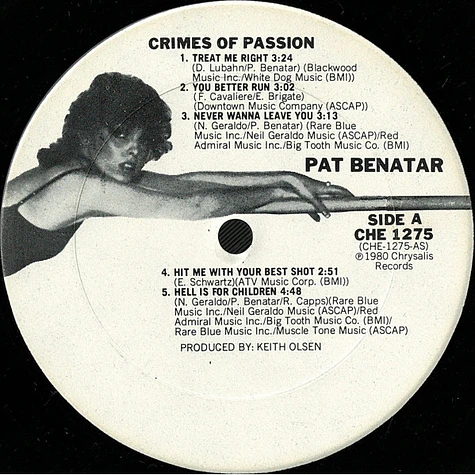 Pat Benatar - Crimes Of Passion