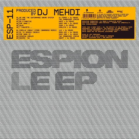 DJ Mehdi - Espion Ep 2025 Repress Orange