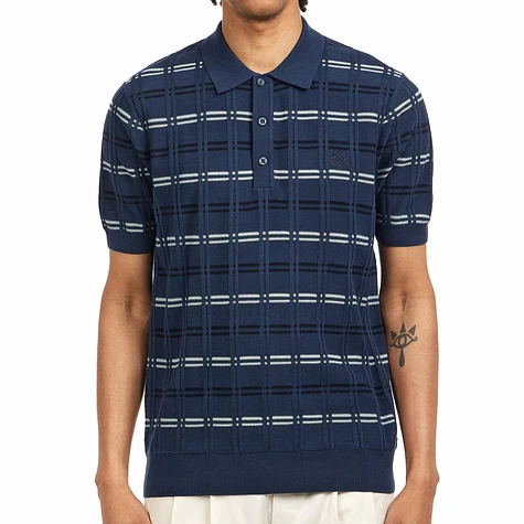 BEAMS×FREDPERRY RIB KNITTED SHIRT Bouclé Ribbed Knitted Shirt - Olive Mint | Men's Knitwear