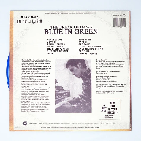 Blue In Green - The Break Of Dawn