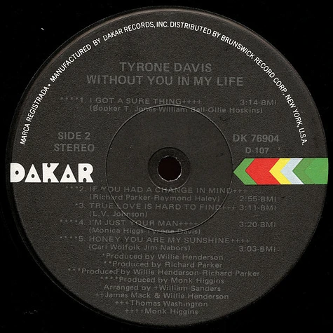 Tyrone Davis - Without You In My Life