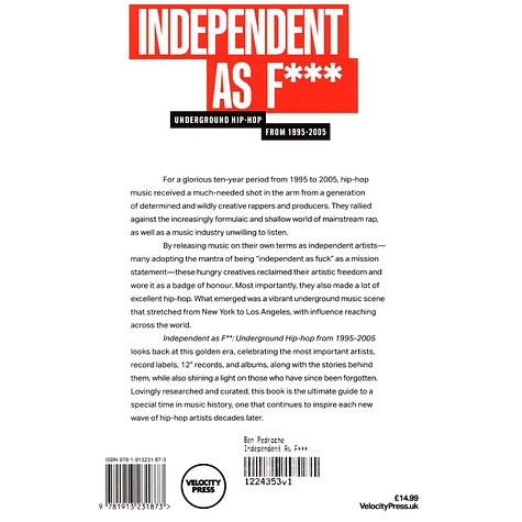 Ben Pedroche - Independent As F***: Underground Hip-Hop From 1995-2005