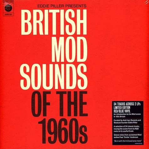 V.A. - Eddie Piller Presents British Mod Sounds Of The 1960s Red And Blue Vinyl Edition