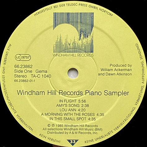 V.A. - Windham Hill Records Piano Sampler