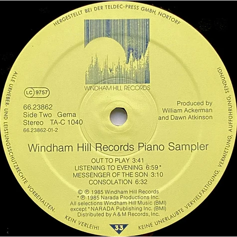 V.A. - Windham Hill Records Piano Sampler