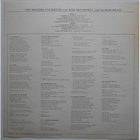 The Singers Unlimited With Rob McConnell & The Boss Brass - The Singers Unlimited With Rob McConnell And The Boss Brass