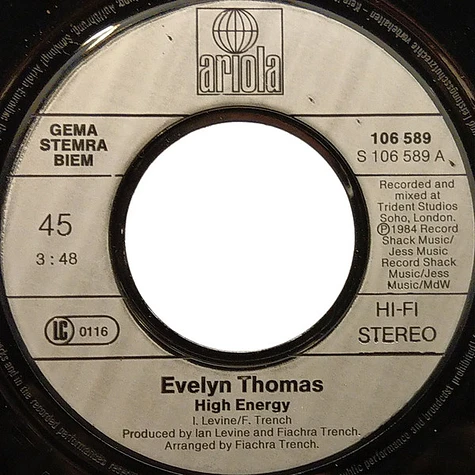 Evelyn Thomas - High Energy