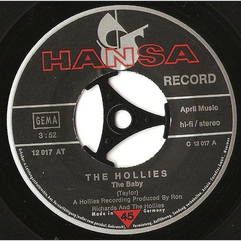 The Hollies - The Baby / Oh Grannie