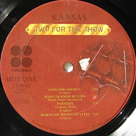 Kansas - Two For The Show