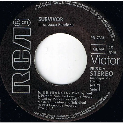 Mike Francis - Survivor