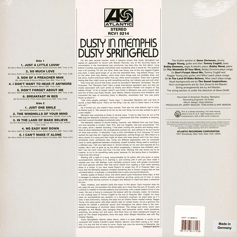 Dusty Springfield - Dusty In Memphis Silver Vinyl Edition - Vinyl LP ...
