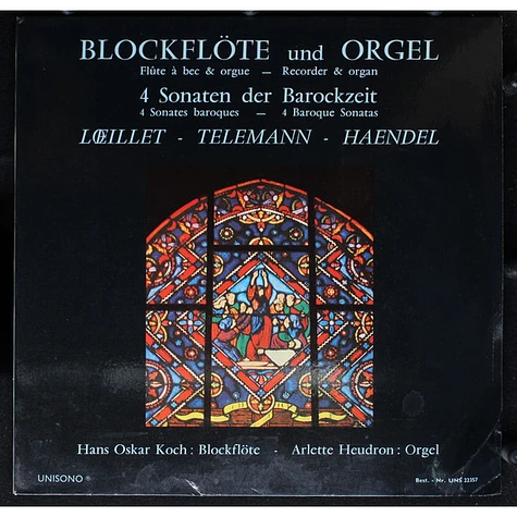 Hans Oskar Koch, Arlette Heudron - Blockflöte Und Orgel - 4 Sonaten Der Barockzeit