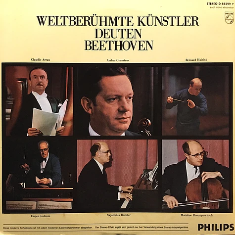 Concertgebouworkest - Eugen Jochum, Claudio Arrau, Arthur Grumiaux / Concertgebouworkest - Bernard Haitink, Mstislav Rostropovich - Sviatoslav Richter - 1770-1827 Beethoven Und Seine Welt