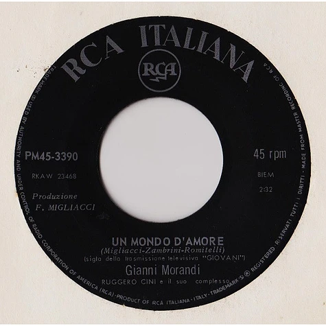 Gianni Morandi - Un Mondo D'Amore