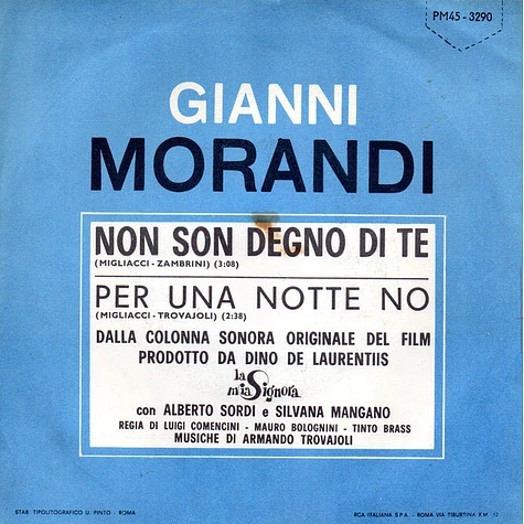 Gianni Morandi - Non Son Degno Di Te