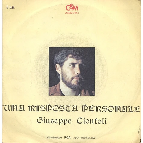 Giuseppe Cionfoli - Solo Grazie