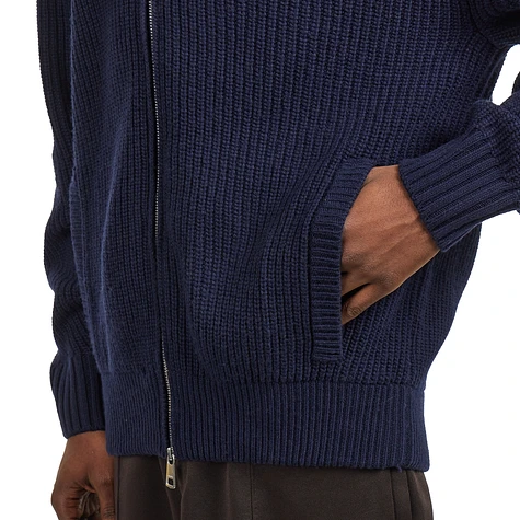 Lacoste - Ribbed Wool Zip Neck Sweater