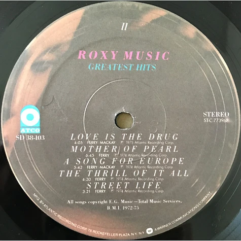 Roxy Music - Greatest Hits