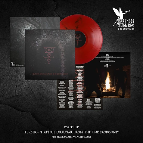 Hersir - Hateful Draugar From The Underground Red Black Marble Vinyl Edition