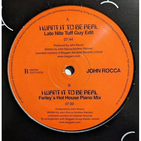 John Rocca - I Want It To Be Real