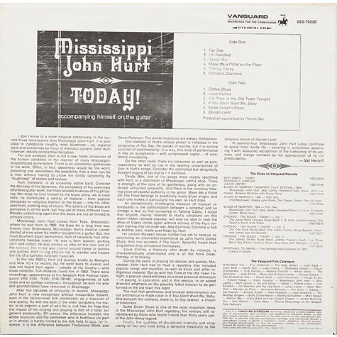 Mississippi John Hurt - Today!