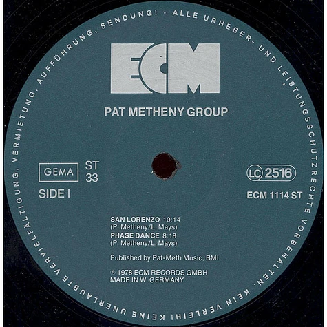 Pat Metheny Group - Pat Metheny Group