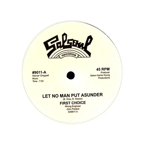 First Choice - Let No Man Put Asunder Ron Hardy Edit